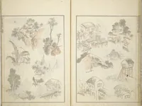 An illustration from Transmitting the Spirit, Revealing the Form of Things, Volume 1 to 15 of Hokusai Sketchbooks (Denshin kaishu: Hokusai manga, shohen - jugohen) (1848)
