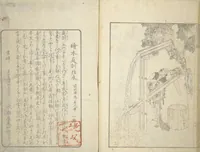 An illustration from Transmitting the Spirit, Revealing the Form of Things, Volume 1 to 15 of Hokusai Sketchbooks (Denshin kaishu: Hokusai manga, shohen - jugohen) (1848)
