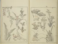 An illustration from Transmitting the Spirit, Revealing the Form of Things, Volume 1 to 15 of Hokusai Sketchbooks (Denshin kaishu: Hokusai manga, shohen - jugohen) (1848)