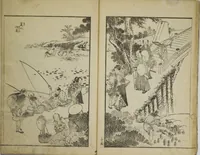 An illustration from Various Pictures by Hokusai (Hokusai soga) (1820)