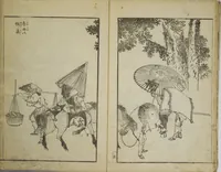 An illustration from Various Pictures by Hokusai (Hokusai soga) (1820)