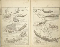 An illustration from Transmitting the Spirit, Revealing the Form of Things, Volume 1 to 15 of Hokusai Sketchbooks (Denshin kaishu: Hokusai manga, shohen - jugohen) (1848)