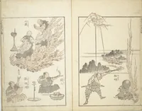 An illustration from Transmitting the Spirit, Revealing the Form of Things, Volume 1 to 15 of Hokusai Sketchbooks (Denshin kaishu: Hokusai manga, shohen - jugohen) (1848)