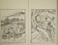 An illustration from Picture Album Transmitting the Spirit: The Hokusai Drawing Style (Denshin gafu Hokusai gashiki) (1819)