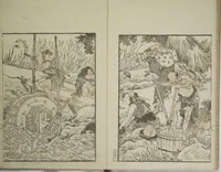 An illustration from Picture Album Transmitting the Spirit: The Hokusai Drawing Style (Denshin gafu Hokusai gashiki) (1819)