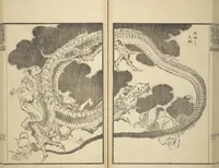 An illustration from Transmitting the Spirit, Revealing the Form of Things, Volume 1 to 15 of Hokusai Sketchbooks (Denshin kaishu: Hokusai manga, shohen - jugohen) (1848)
