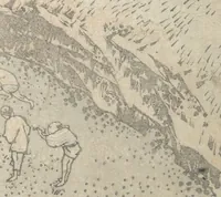 An illustration from Transmitting the Spirit, Revealing the Form of Things, Volume 1 to 15 of Hokusai Sketchbooks (Denshin kaishu: Hokusai manga, shohen - jugohen) (1848)