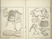 An illustration from Transmitting the Spirit, Revealing the Form of Things, Volume 1 to 15 of Hokusai Sketchbooks (Denshin kaishu: Hokusai manga, shohen - jugohen) (1848)