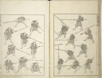 An illustration from Transmitting the Spirit, Revealing the Form of Things, Volume 1 to 15 of Hokusai Sketchbooks (Denshin kaishu: Hokusai manga, shohen - jugohen) (1848)