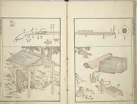 An illustration from Transmitting the Spirit, Revealing the Form of Things, Volume 1 to 15 of Hokusai Sketchbooks (Denshin kaishu: Hokusai manga, shohen - jugohen) (1848)