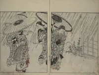 An illustration from Picture Book of the Evergreens (Ehon tokiwagusa) (1731)