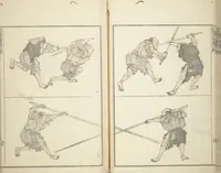 An illustration from Transmitting the Spirit, Revealing the Form of Things, Volume 1 to 15 of Hokusai Sketchbooks (Denshin kaishu: Hokusai manga, shohen - jugohen) (1848)