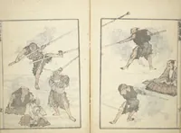 An illustration from Transmitting the Spirit, Revealing the Form of Things, Volume 1 to 15 of Hokusai Sketchbooks (Denshin kaishu: Hokusai manga, shohen - jugohen) (1848)