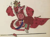 An illustration from Illustrations on Bugaku (Bugakuzu) (1828)