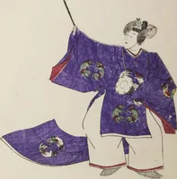 An illustration from Illustrations on Bugaku (Bugakuzu) (1828)