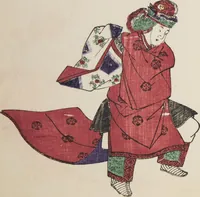 An illustration from Illustrations on Bugaku (Bugakuzu) (1828)