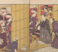 An illustration from Teachings on the Living Images of Actors (Yakusha sangai kyō 俳優三階興) : [volume 1] (1801)