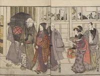 An illustration from Teachings on the Living Images of Actors (Yakusha sangai kyō 俳優三階興) : [volume 1] (1801)