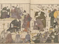 An illustration from Teachings on the Living Images of Actors (Yakusha sangai kyō 俳優三階興) : [volume 2] (1801)