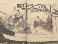 An illustration from Teachings on the Living Images of Actors (Yakusha sangai kyō 俳優三階興) : [volume 2] (1801)