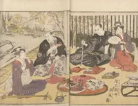 An illustration from Teachings on the Living Images of Actors (Yakusha sangai kyō 俳優三階興) : [volume 2] (1801)
