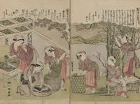 An illustration from Picture Book of Brocades with Precious Threads (Ehon takara no itosuji) (1786)