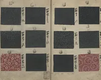 Picture 10 of 19 from Book of Designs (Inu jirushi Shin Komon chō 戌印 新小紋帳 ) (1680), leaf 14