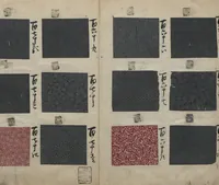 An illustration from Book of Designs (Inu jirushi Shin Komon chō 戌印 新小紋帳 ) (1680)