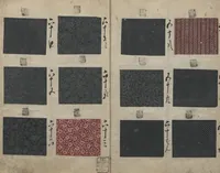 An illustration from Book of Designs (Inu jirushi Shin Komon chō 戌印 新小紋帳 ) (1680)