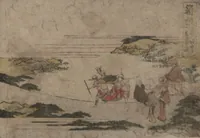 An illustration from Fifty-three Stations on the Tōkaidō Road, Fuchū (Tōkaidō gojūsan-tsugi 東海道五十三次) (1845)