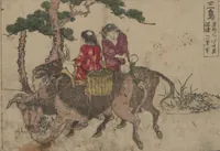 An illustration from Fifty-three Stations on the Tōkaidō Road, Fuchū (Tōkaidō gojūsan-tsugi 東海道五十三次) (1845)