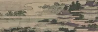 An illustration from Fifty-three Stations on the Tōkaidō Road, Fuchū (Tōkaidō gojūsan-tsugi 東海道五十三次) (1845)