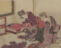 An illustration from Fifty-three Stations on the Tōkaidō Road, Fuchū (Tōkaidō gojūsan-tsugi 東海道五十三次) (1845)