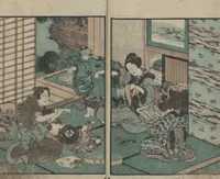 An illustration from Precepts for Women (Ehon Onna imagawa 絵本女今川) (1820)