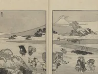 An illustration from One Hundred Views of Mount Fuji (Fugaku Hyakkei shohen 富嶽百景 初編) : [volume 1] (1834)