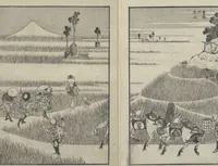 An illustration from One Hundred Views of Mount Fuji (Fugaku Hyakkei shohen 富嶽百景 初編) : [volume 1] (1834)