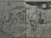 An illustration from The Story of Aoto Fujitsuna (Aoto Fujitsuna moryōan 青砥藤綱模稜案) (1812)