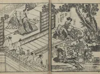 An illustration from The Story of Aoto Fujitsuna (Aoto Fujitsuna moryōan 青砥藤綱模稜案) (1812)