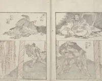 An illustration from Transmitting the Spirit, Revealing the Form of Things: Hokusai Sketchbooks (Denshin kaishu: Hokusai manga, gohen 伝神開手 北斎漫画 五編) : [volume 5] (1816)