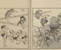 An illustration from Transmitting the Spirit, Revealing the Form of Things: Hokusai Sketchbooks (Denshin kaishu: Hokusai manga, jūgohen 伝神開手 北斎漫画 十五編) : [volume 15] (1878)