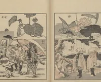 An illustration from Transmitting the Spirit, Revealing the Form of Things: Hokusai Sketchbooks (Denshin kaishu: Hokusai manga, jūgohen 伝神開手 北斎漫画 十五編) : [volume 15] (1878)