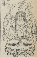 An illustration from Buddhist Figures and Their Attributes (Zōho shoshū Butsuzō zui 増補諸宗 佛像図彙) : [volume 4] (1783)