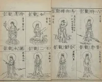 An illustration from Buddhist Figures and Their Attributes (Zōho shoshū Butsuzō zui 増補諸宗 佛像図彙) : [volume 2] (1783)
