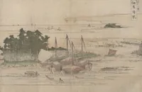An illustration from Eight Views of Edo (Edo Hakkei 江戸八景) (1771)