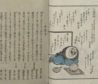 An illustration from Poems on One Hundred Ghost Stories (Kyōka hyaku monogatari 狂歌百物語) (1853)