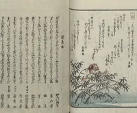 An illustration from Poems on One Hundred Ghost Stories (Kyōka hyaku monogatari 狂歌百物語) (1853)