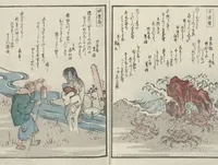 An illustration from Poems on One Hundred Ghost Stories (Kyōka hyaku monogatari 狂歌百物語) (1853)