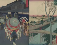 An illustration from One Hundred Famous Views of Edo (Meisho Edo hyakkei 名所江戸百景) (1856)