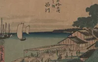 An illustration from Fifty-three Stations on the Tokaido Road (Tōkaidō gojūsan tsugi 東海道五十三次)