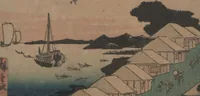 An illustration from Fifty-three Stations on the Tokaido Road (Tōkaidō gojūsan tsugi 東海道五十三次)